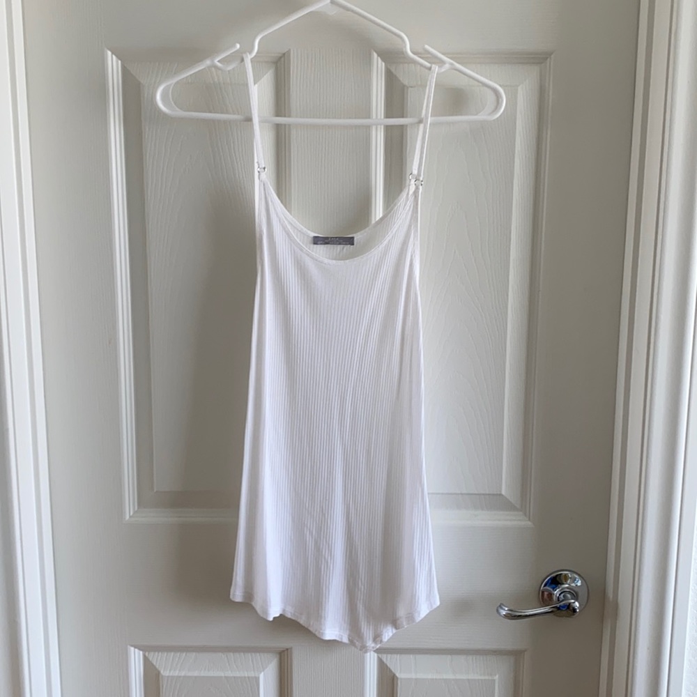 ZARA White Spaghetti Strap Top MEDIUM